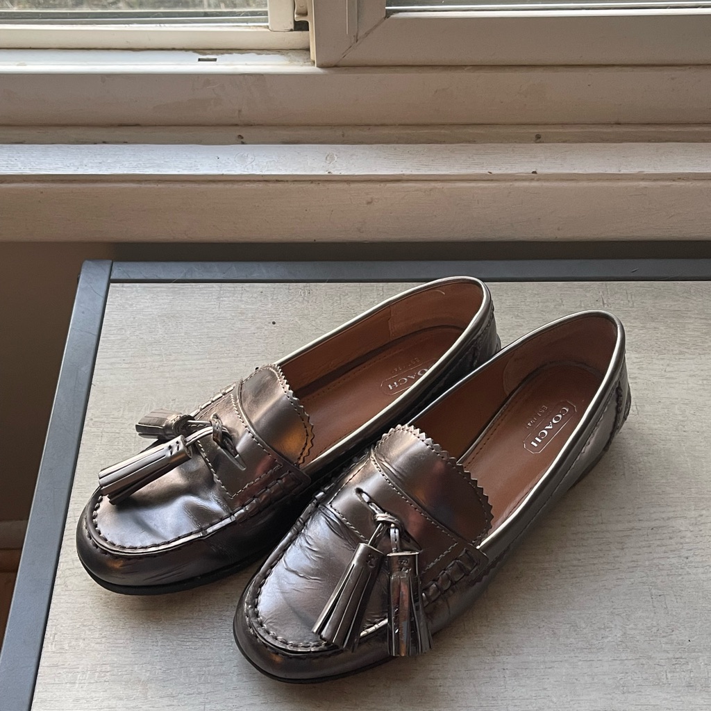 Coach Loafer Pewter/Silver Color